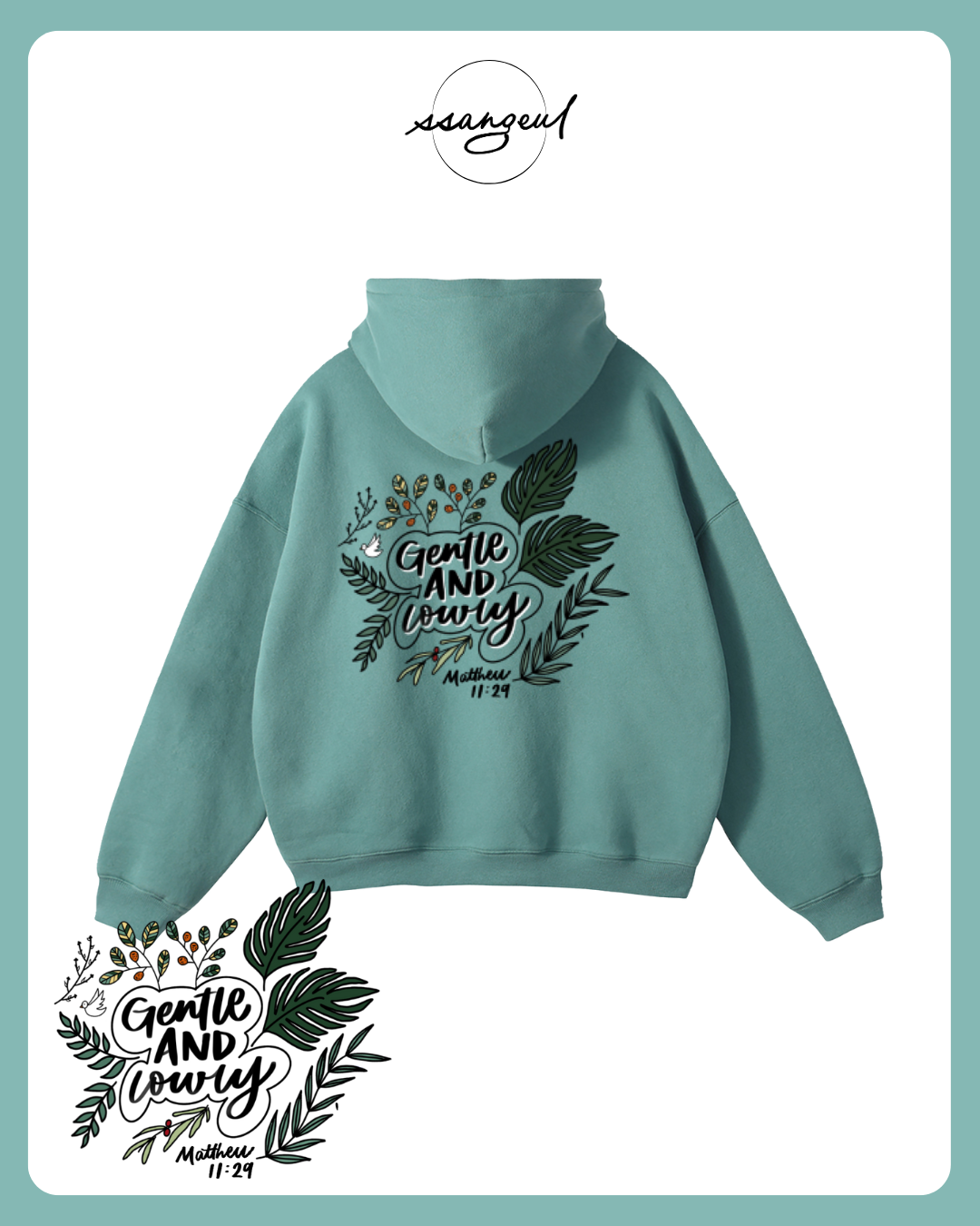 Gentle & Lowly Matthew 11:29 - Oversized Hoodies